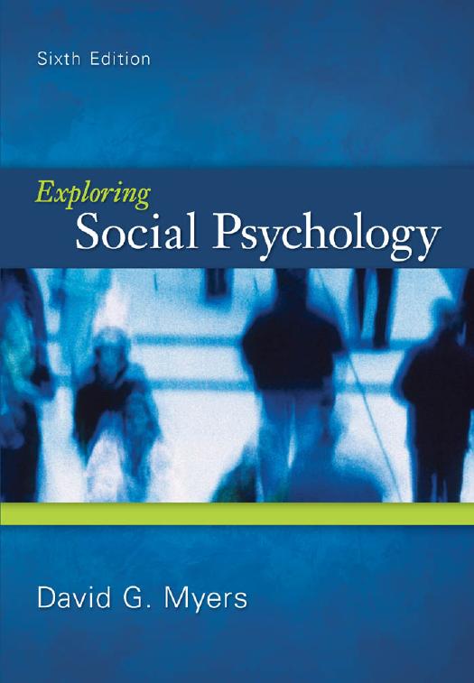 Cover of Exploring Social Psychology,6th ed