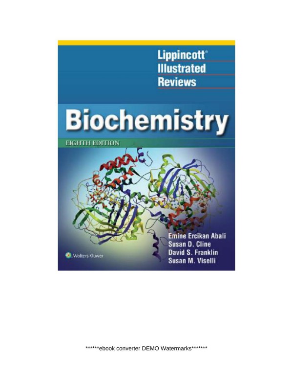 Cover of Biochemistry, 8th ed- Lippincott® Illustrated Reviews,8th ed