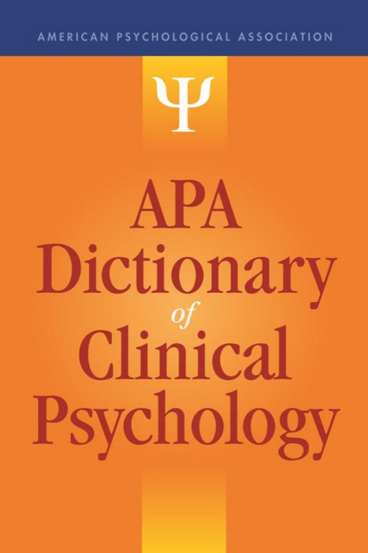 Cover of APA Dictionary of Clinical Psychology