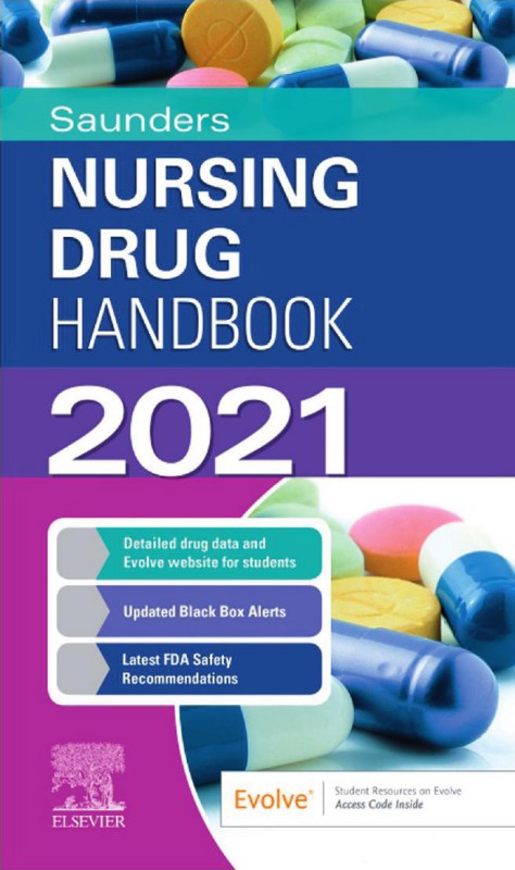 Cover of Saunders Nursing Drug Handbook 2021