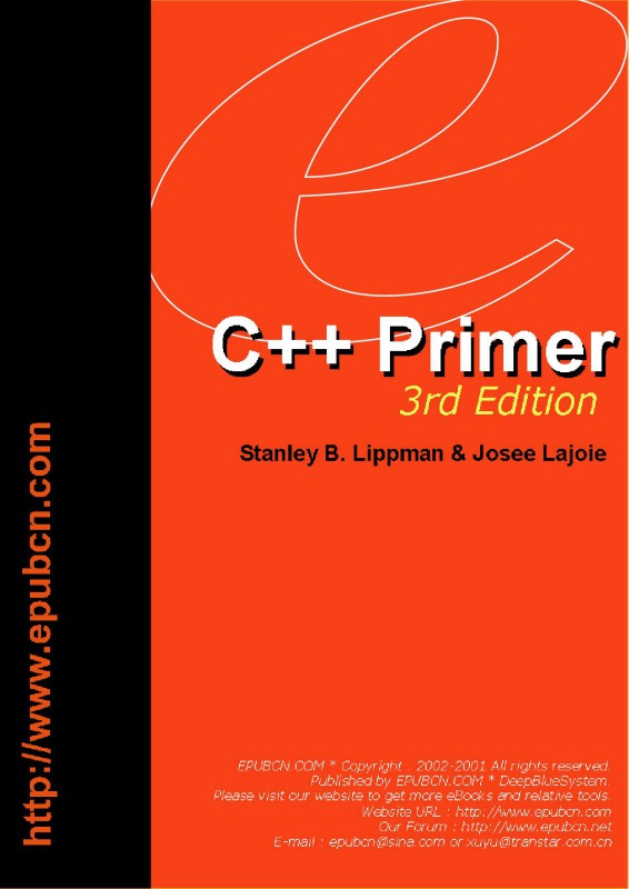 Cover of C++ Primer Third Edition