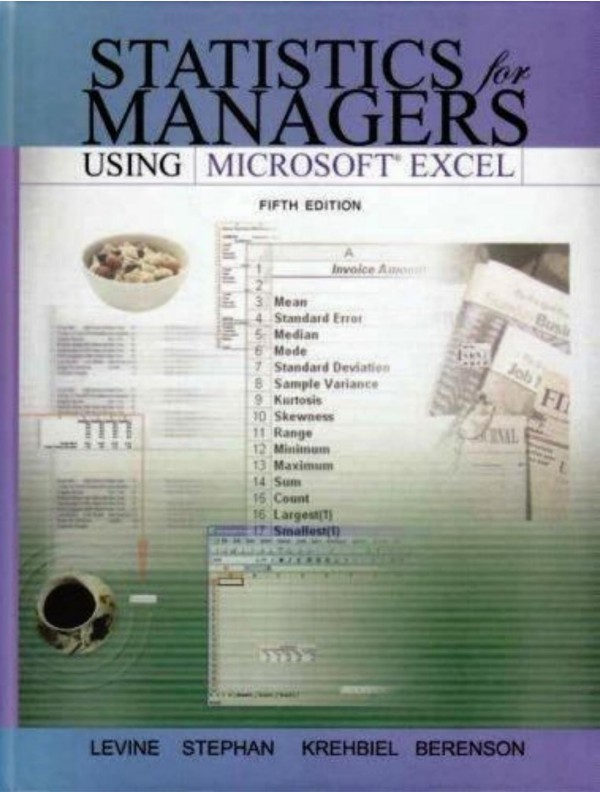 Cover of Statistics for Managers Using Microsoft Excel 5th.ed