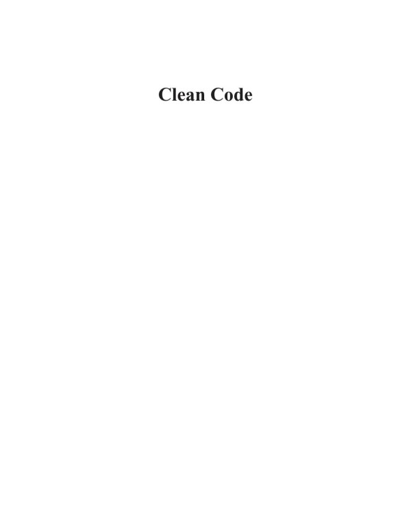 Cover of Clean Code: A Handbook of Agile Software Craftsmanship