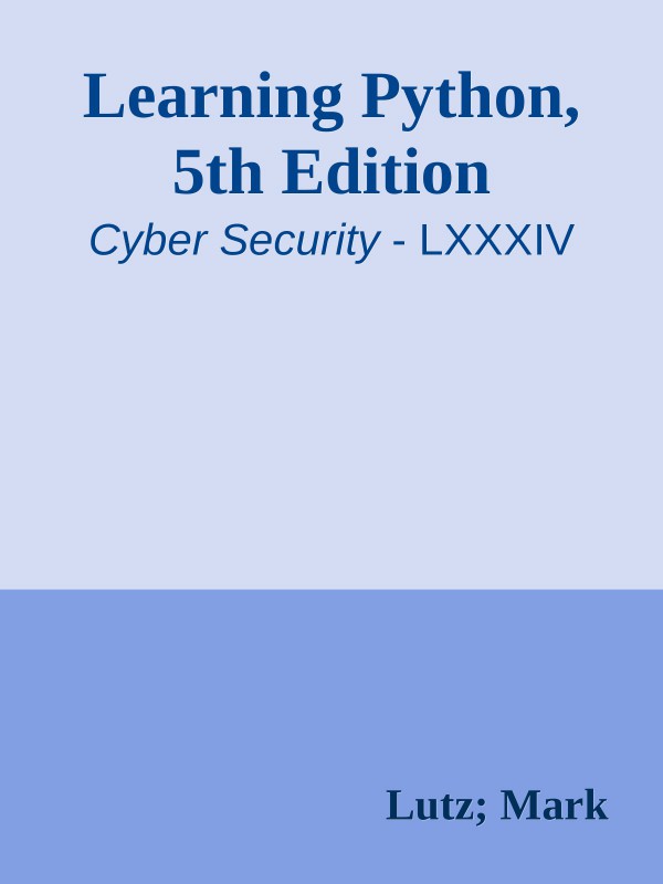 Cover of Learning Python, 5th Edition