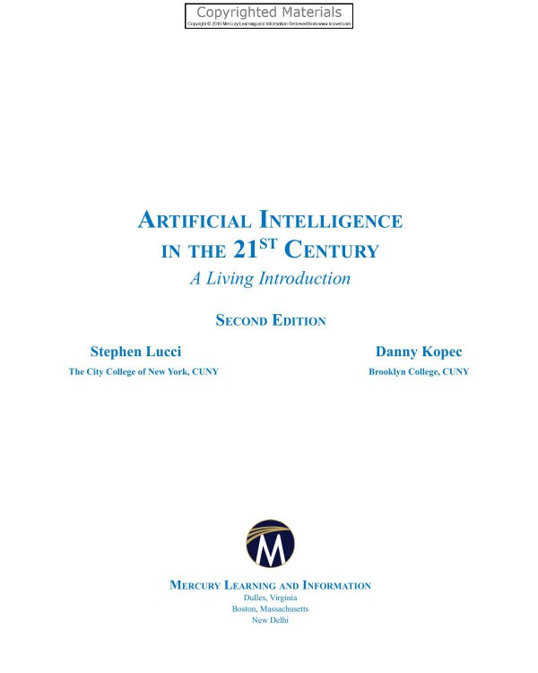 Cover of Artificial Intelligence in the 21st Century: A Living Introduction