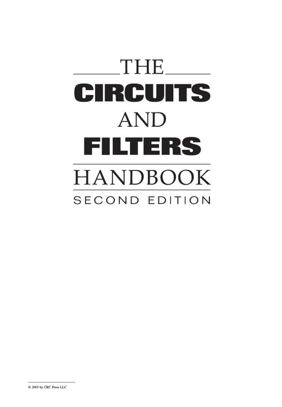 Cover of The Circuits and Filters Handbook