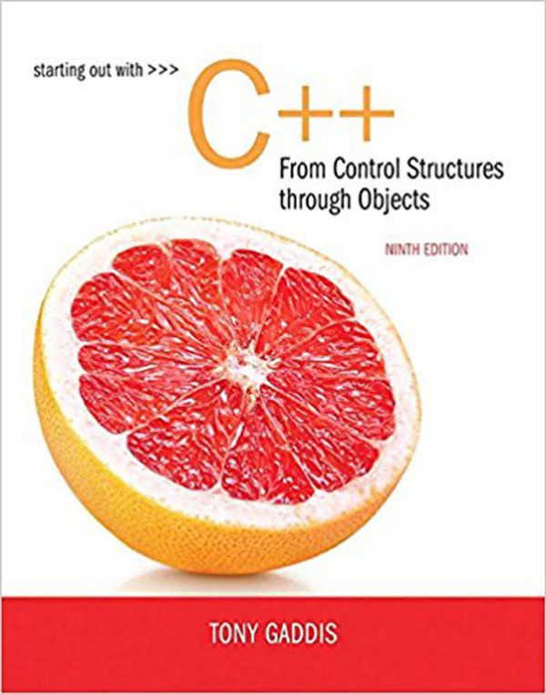 Cover of Starting Out With C++ From Control Structures to Objects,9th ed