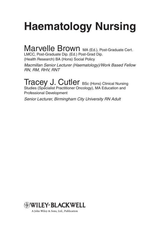Cover of Haematology Nursing